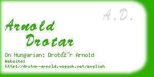 arnold drotar business card